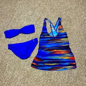 Bathing suit top, cover up, and bottoms